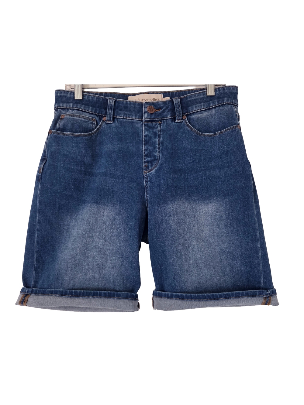 Soft Surroundings Ultimate Denim Pull On Relaxed Shorts (M)